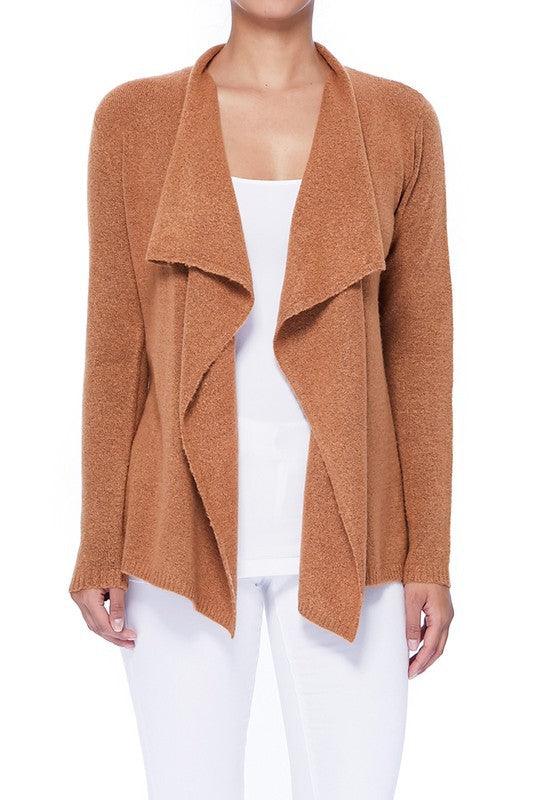 Draped Stylish Cape Sweater Cardigan - Lucianne Boutique