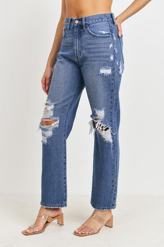 HIGH RISE DAD JEANS - Lucianne Boutique