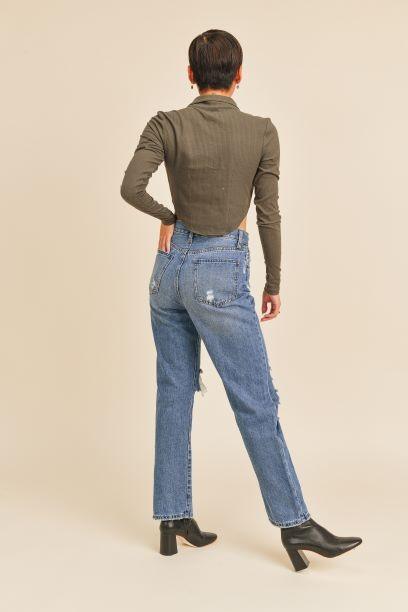 HIGH RISE DAD JEANS - Lucianne Boutique