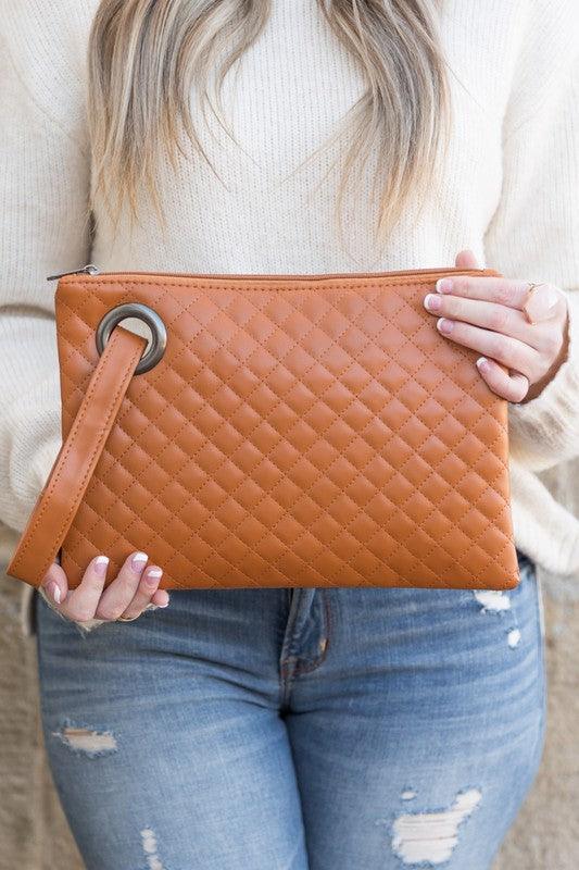 Quilted Wristlet Clutch - Lucianne Boutique