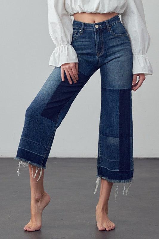 Mid Rise Crop Flare Jeans - Lucianne Boutique