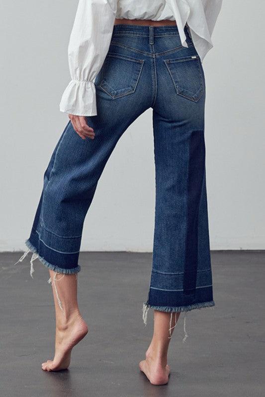 Mid Rise Crop Flare Jeans - Lucianne Boutique