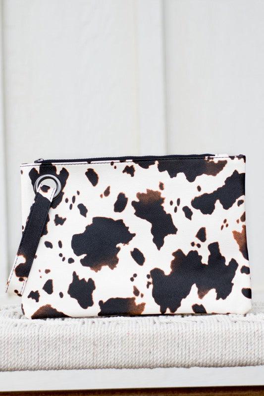 Cow Print Oversized Everyday Clutch - Lucianne Boutique