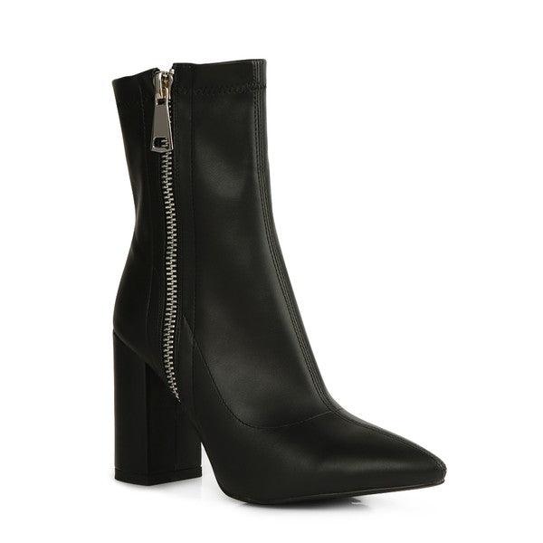 VALERIA POINTED TOE HIGH ANKLE BOOTS