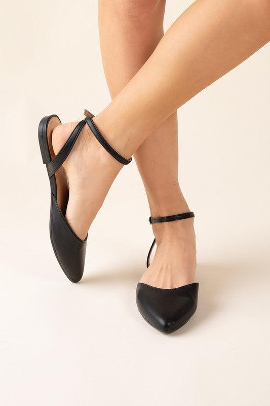 LINDEN-S ANKLE STRAP FLATS - Lucianne Boutique