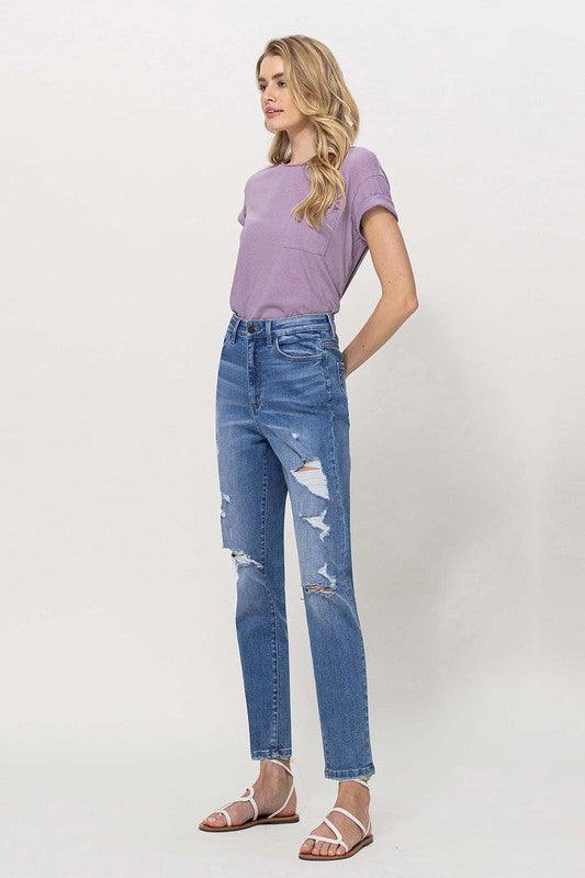 Distressed Mom Jeans - Lucianne Boutique