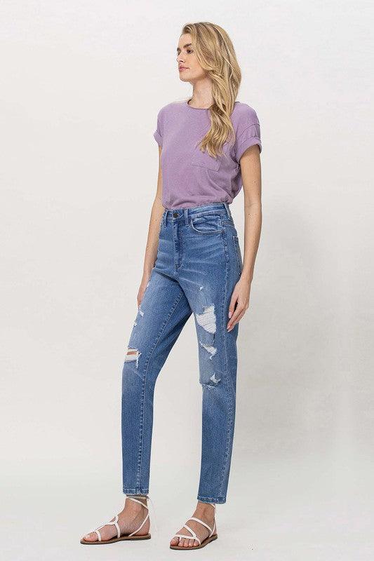 Distressed Mom Jeans - Lucianne Boutique