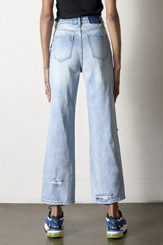 Destroyed Straight Jeans - Lucianne Boutique