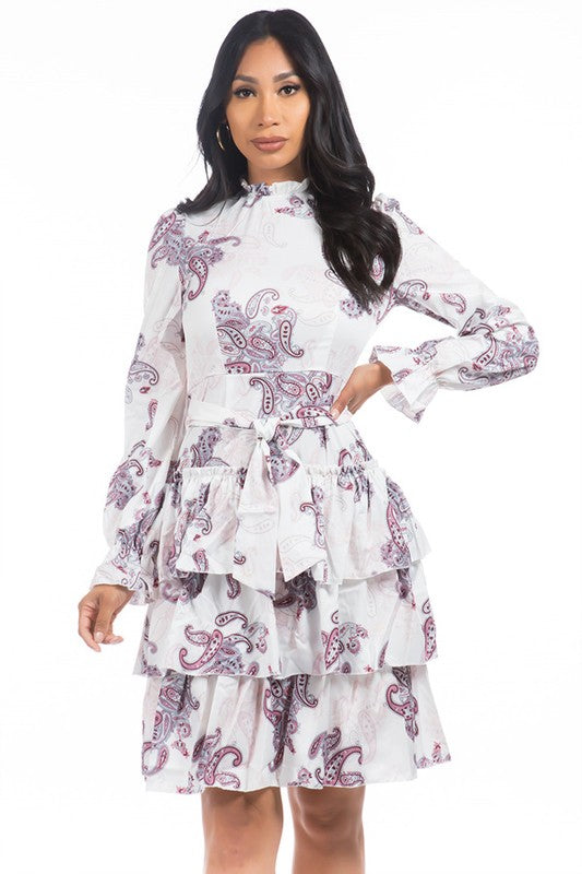 FLORAL TIERED  FASHION DRESS