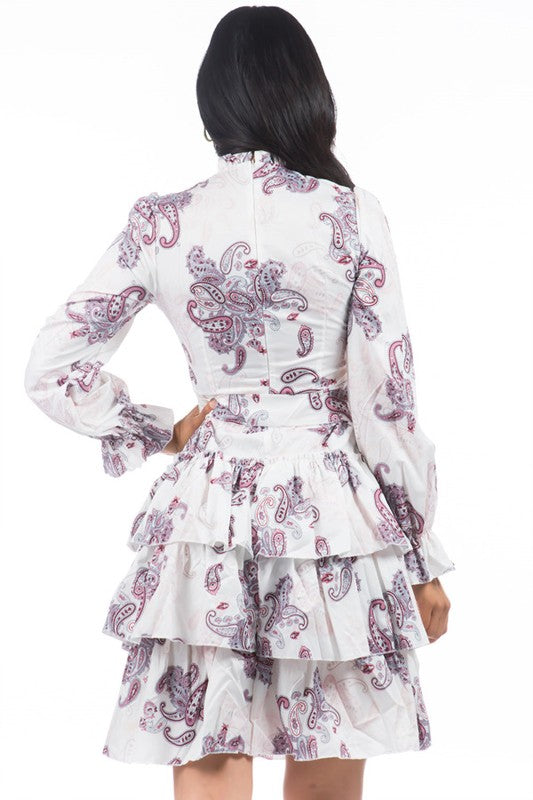 FLORAL TIERED  FASHION DRESS