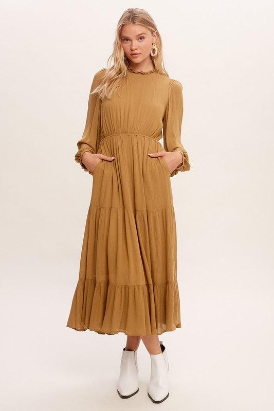 Feminine Boho Inspired Maxi Woven Dress - Lucianne Boutique
