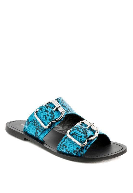 KELLY FLAT SANDAL WITH BUCKLE STRAPS