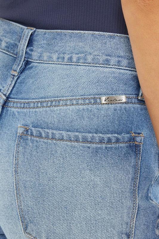 HIGH RISE CHEWED UP MOM JEAN-KC7180M-OP - Lucianne Boutique