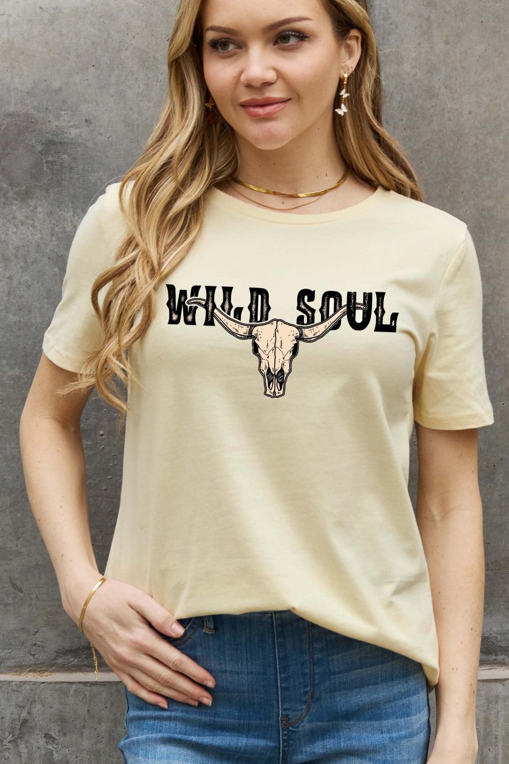 Simply Love Full Size WILD SOUL Graphic Cotton Tee - Lucianne Boutique