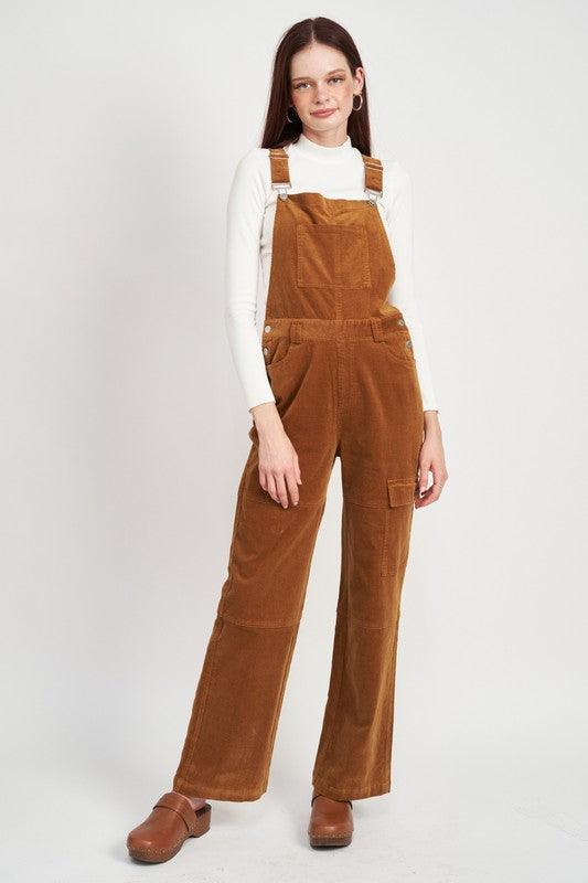 WIDE LEG CARGO OVERALL - Lucianne Boutique