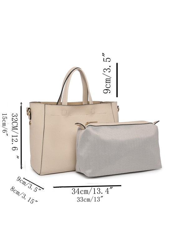 Women Tote purse crossbody W inner detachable bag - Lucianne Boutique