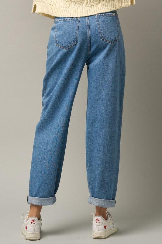 Super High Waist Slouch Jeans - Lucianne Boutique