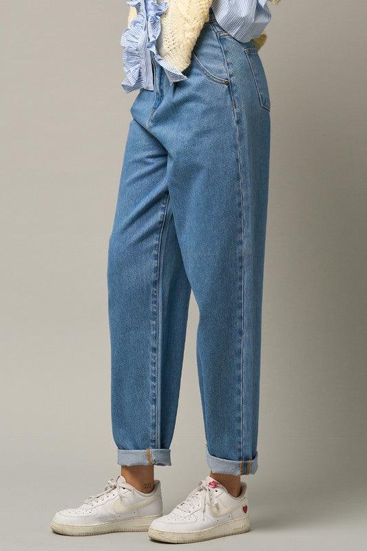 Super High Waist Slouch Jeans - Lucianne Boutique