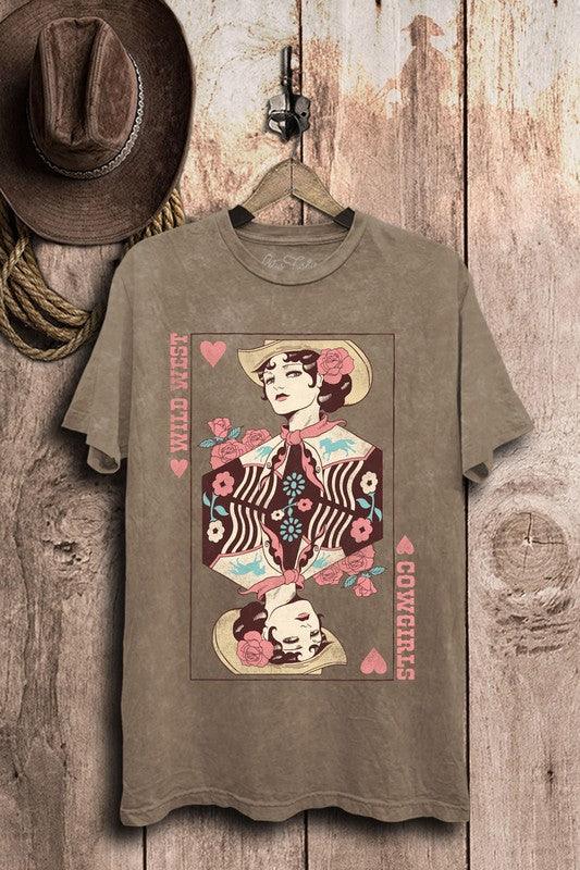 Wild West Queen of Hearts Cowgirl Graphic Top - Lucianne Boutique