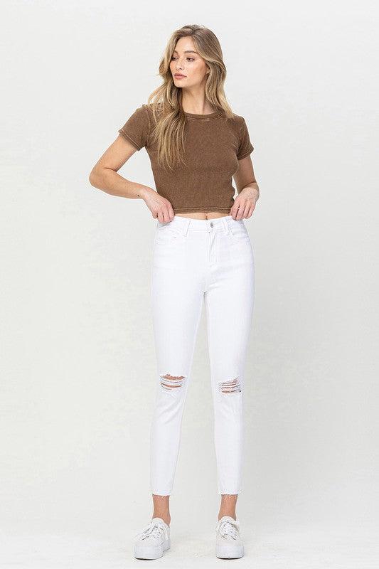 High Rise Crop Skinny Jeans - Lucianne Boutique