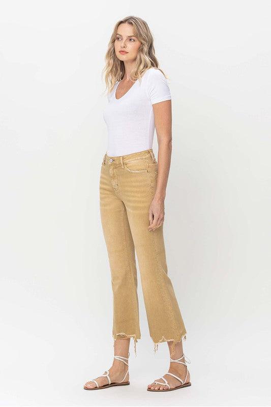 Vintage High Rise Raw Flare Hem Detail Jeans - Lucianne Boutique