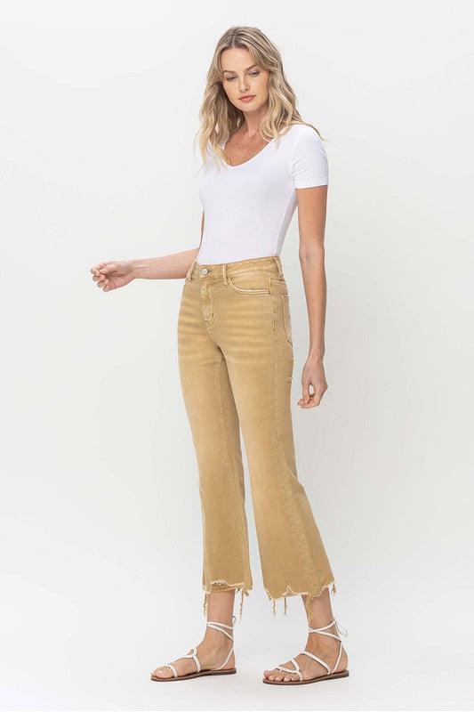 Vintage High Rise Raw Flare Hem Detail Jeans - Lucianne Boutique