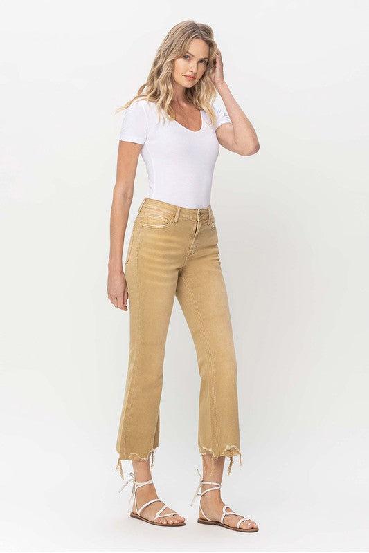 Vintage High Rise Raw Flare Hem Detail Jeans - Lucianne Boutique