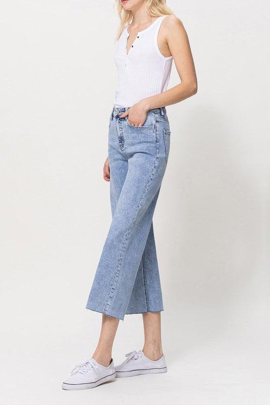 SUPER HIGH RISE CROP WIDE LEG - Lucianne Boutique