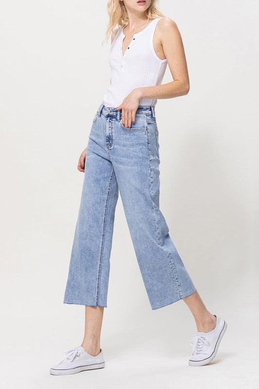 SUPER HIGH RISE CROP WIDE LEG - Lucianne Boutique