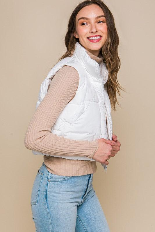 Puffer Vest With Pockets - Lucianne Boutique