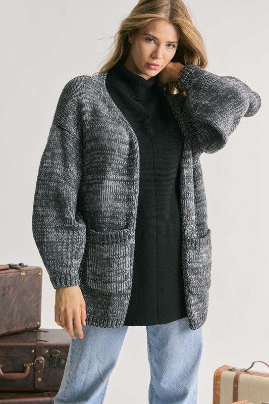 Knit Long Sleeve Cardigan - Lucianne Boutique