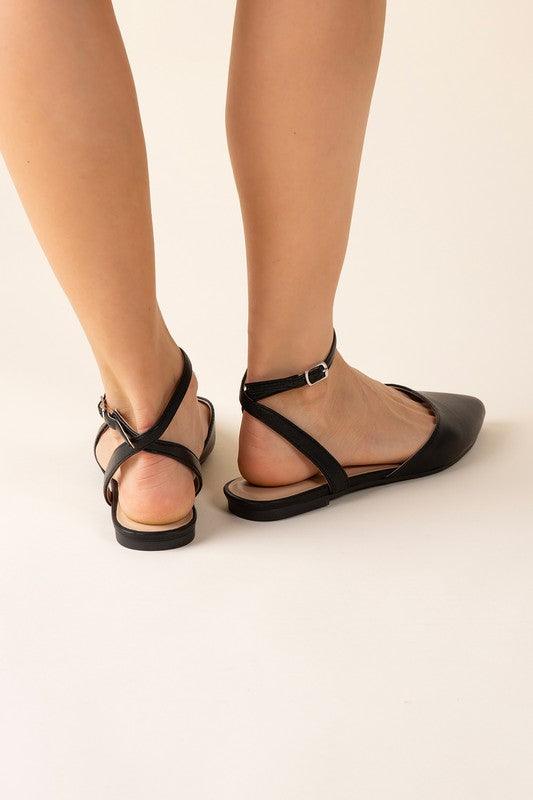 LINDEN-S ANKLE STRAP FLATS - Lucianne Boutique