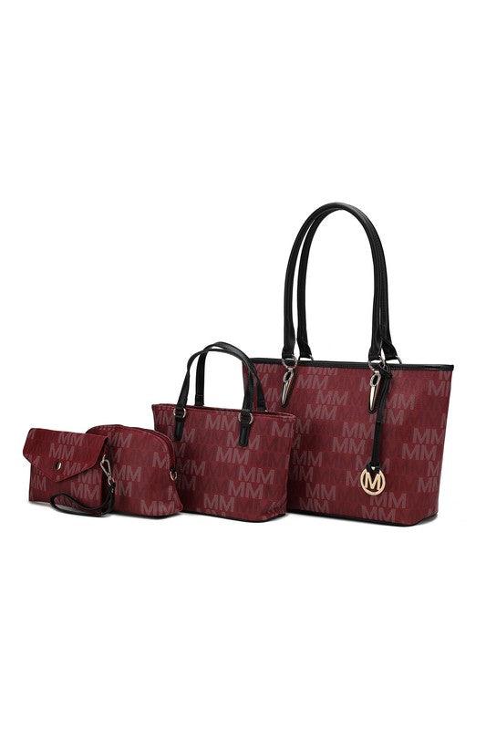 MKF Alexy M Signature Tote Bag 4 PCS Set by Mia K - Lucianne Boutique