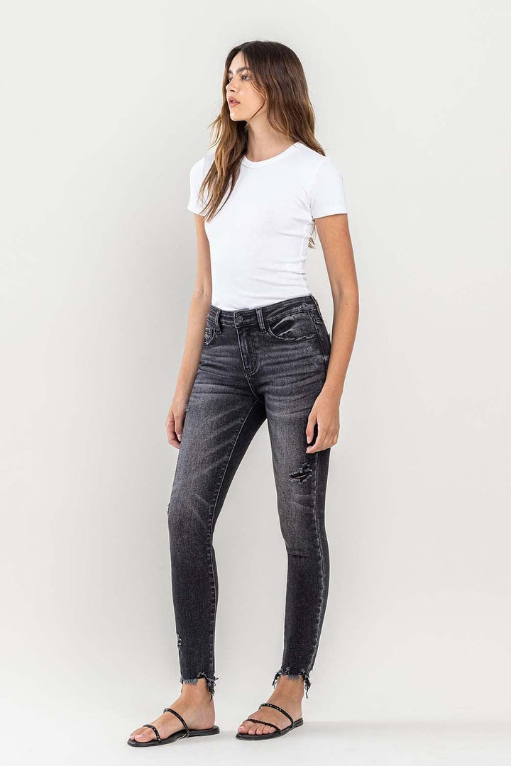 Lovervet Raw Hem Cropped Skinny Jeans - Lucianne Boutique