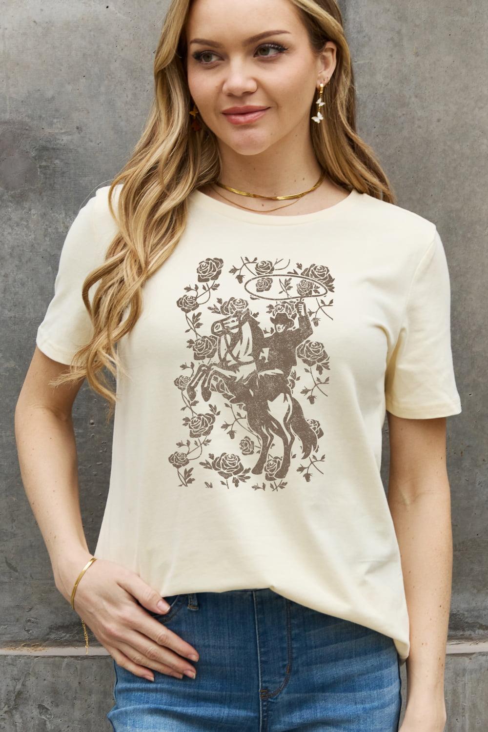 Simply Love Simply Love Full Size Cowboy Graphic Cotton Tee - Lucianne Boutique