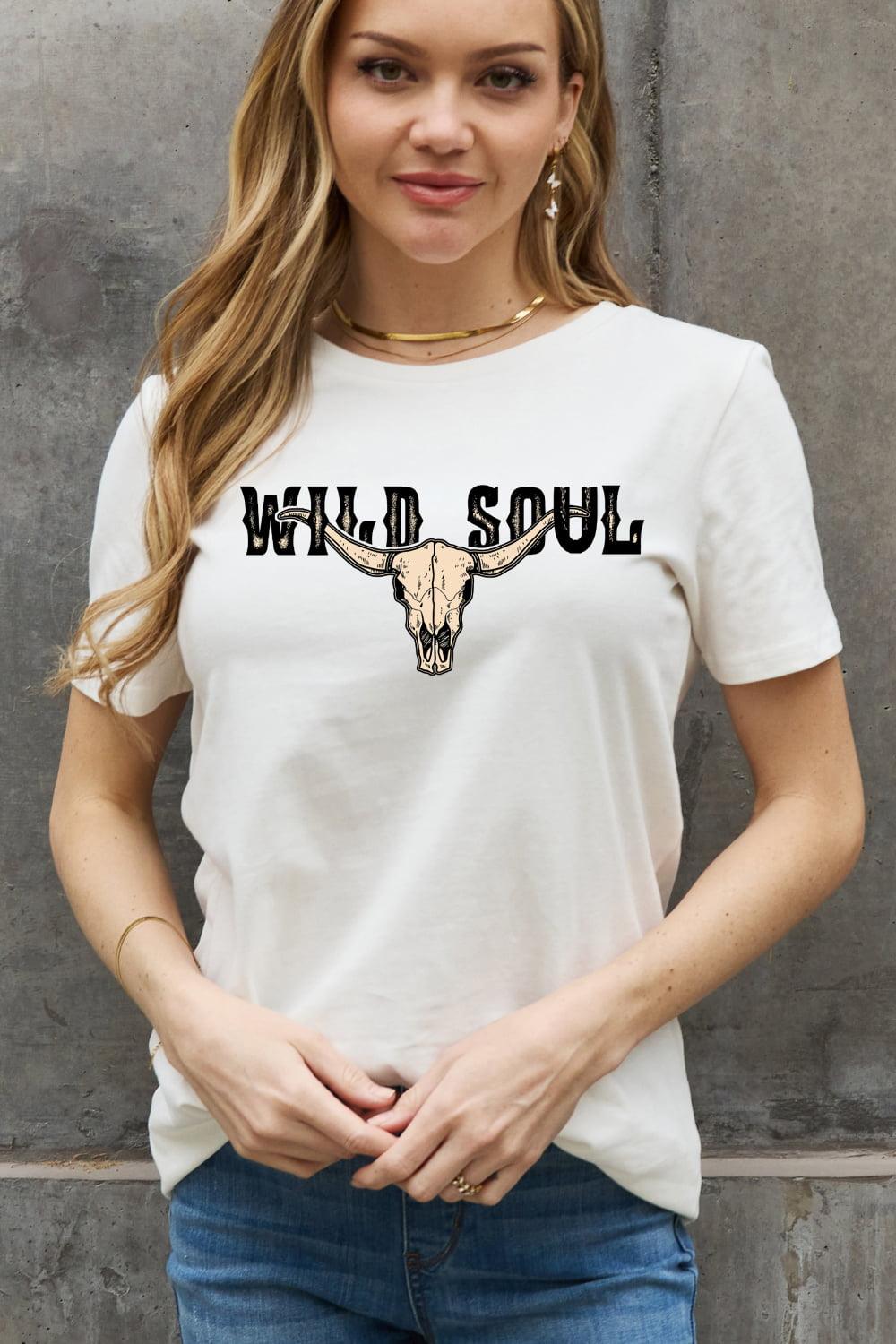 Simply Love Full Size WILD SOUL Graphic Cotton Tee - Lucianne Boutique