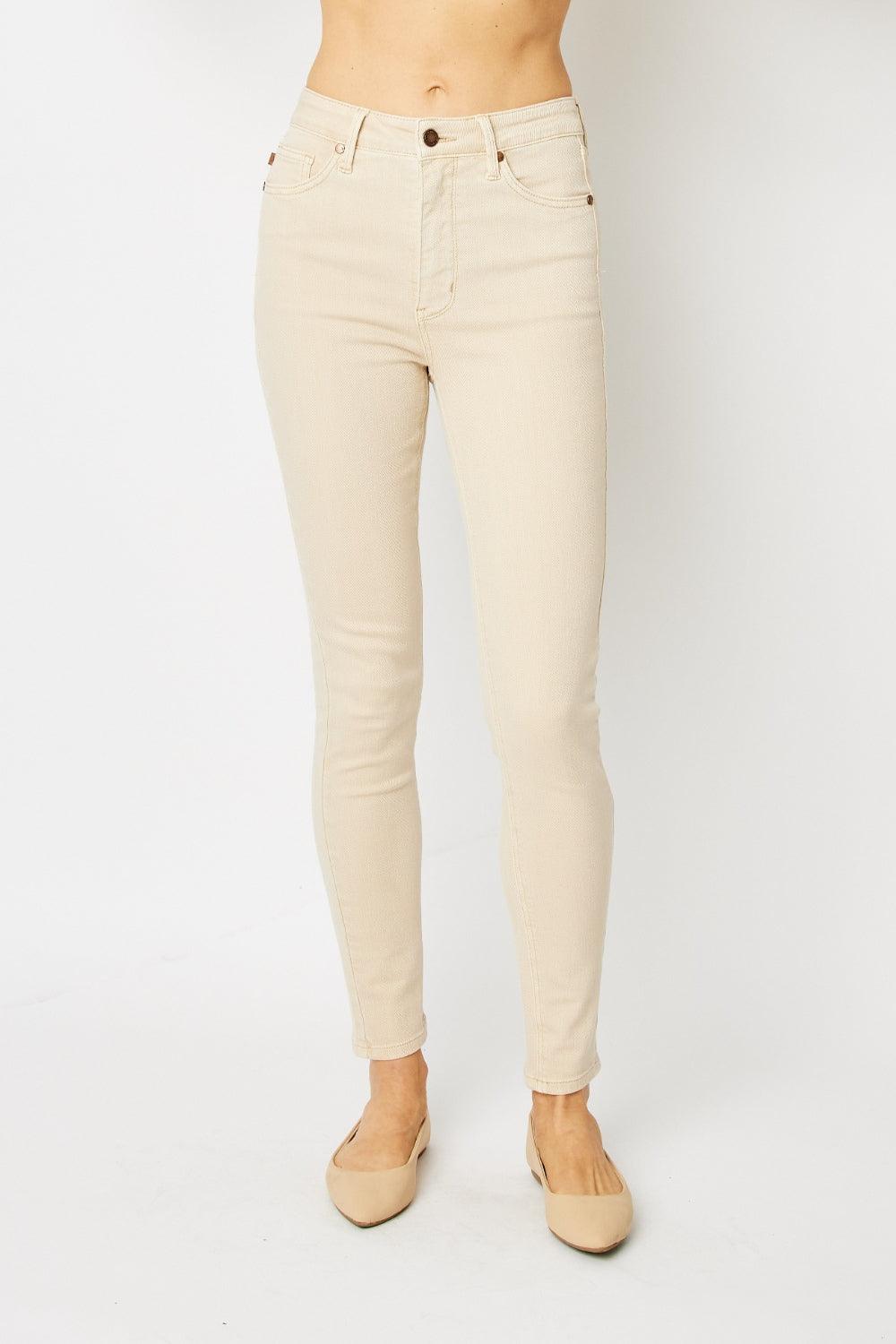 Judy Blue Full Size Garment Dyed Tummy Control Skinny Jeans - Lucianne Boutique