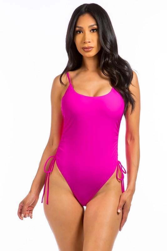 SEXY SOLID COLOR ONE PIECE - Lucianne Boutique
