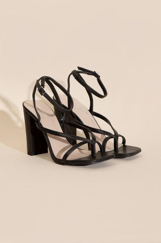 NILE-5 THONG STRAPPY HEELS