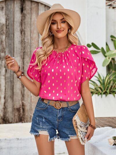 Amy Petal Sleeve Top - Lucianne Boutique