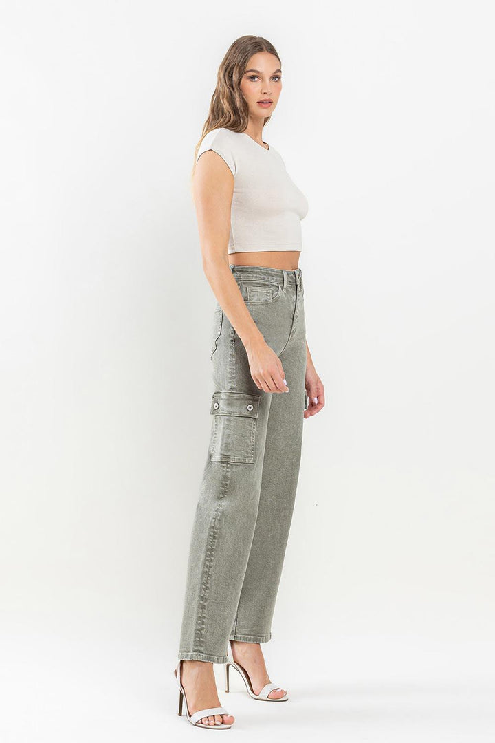 Vervet by Flying Monkey 90's Super High Rise Cargo Jeans - Lucianne Boutique