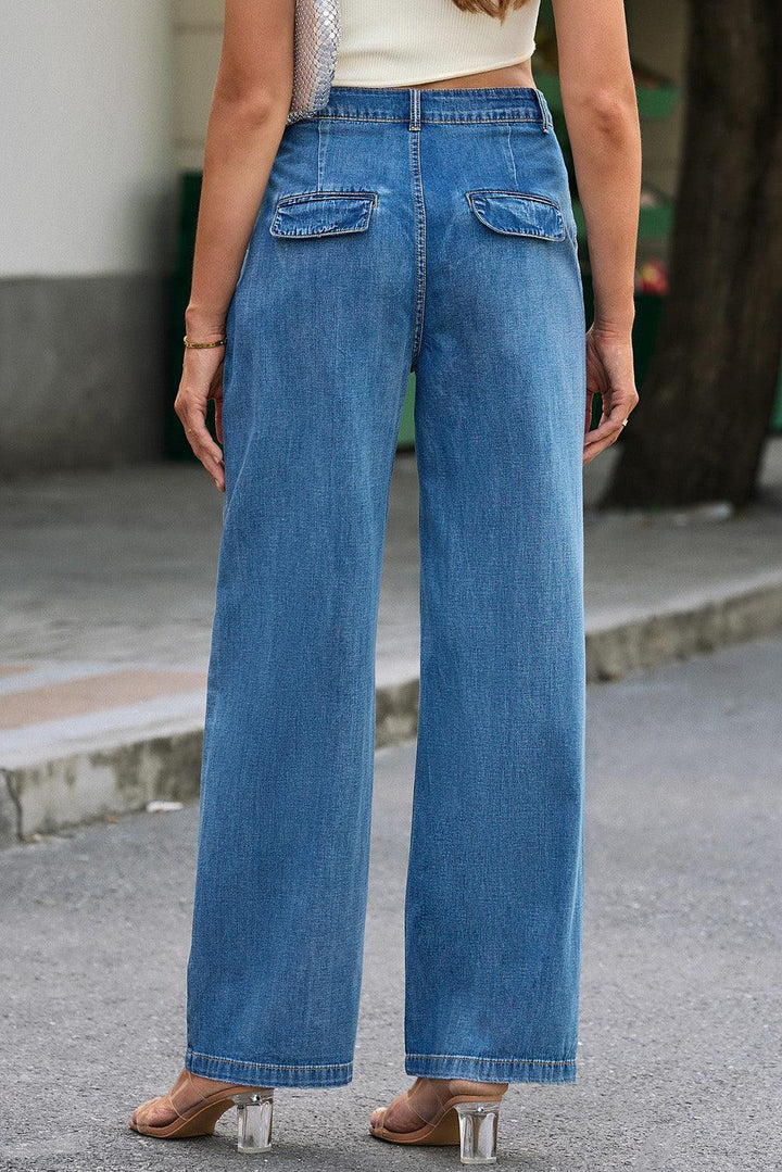 High Waist Wide Leg Jeans - Lucianne Boutique