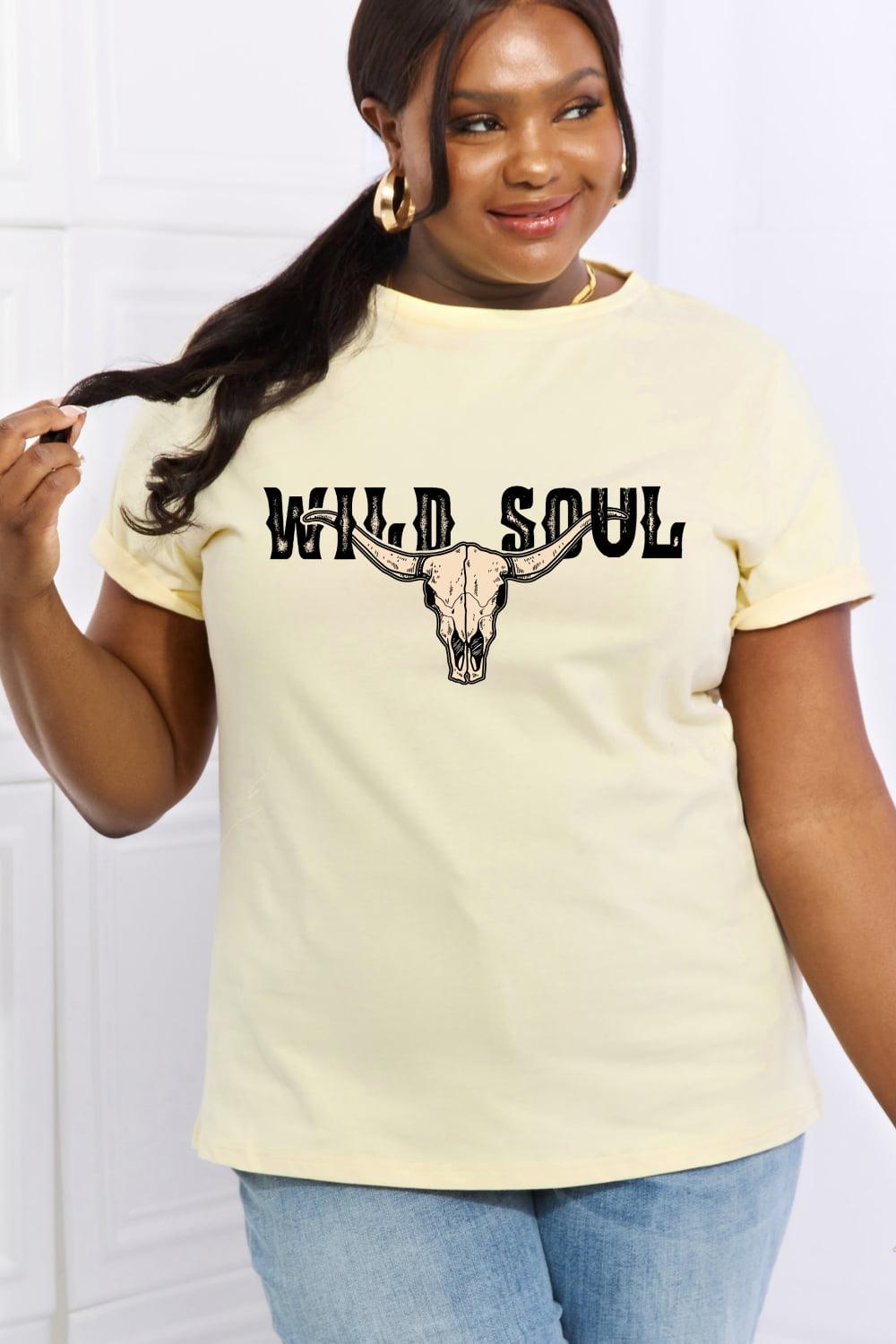 Simply Love Full Size WILD SOUL Graphic Cotton Tee - Lucianne Boutique