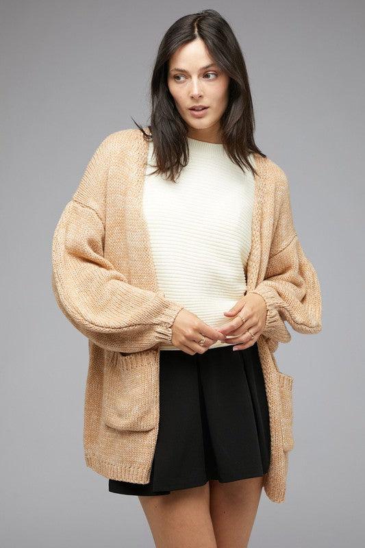 Knit Long Sleeve Cardigan - Lucianne Boutique