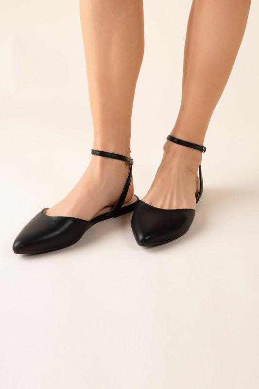 LINDEN-S ANKLE STRAP FLATS - Lucianne Boutique