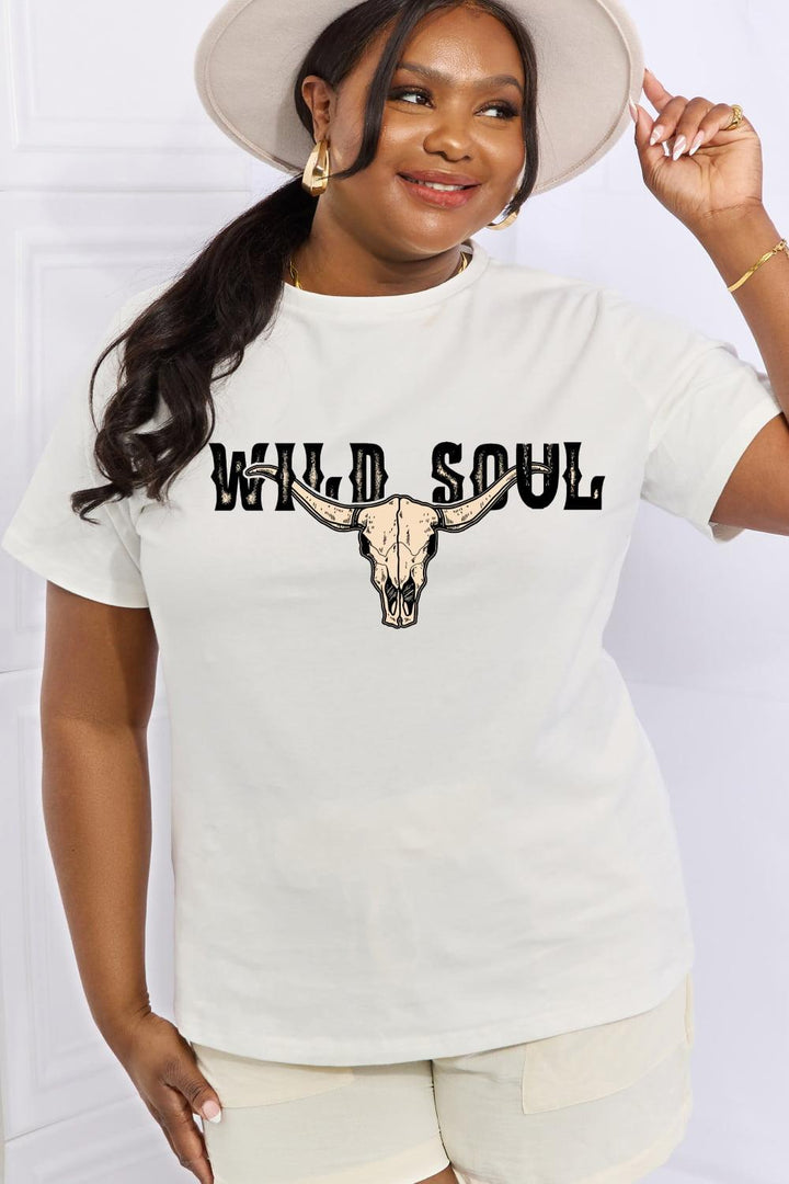 Simply Love Full Size WILD SOUL Graphic Cotton Tee - Lucianne Boutique