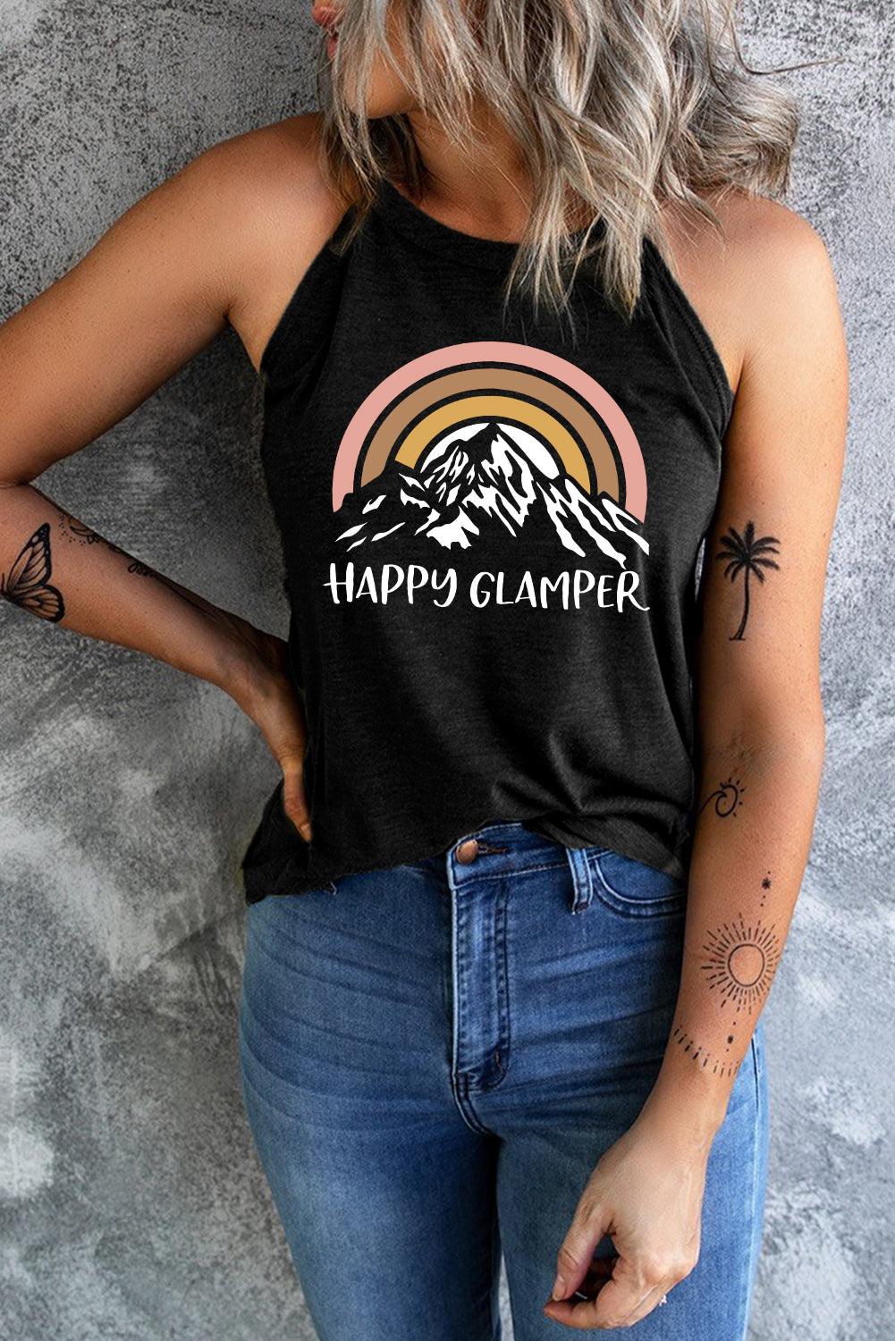 Happy Glamper Graphic Tank - Lucianne Boutique