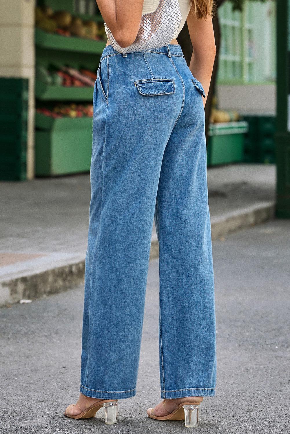 High Waist Wide Leg Jeans - Lucianne Boutique