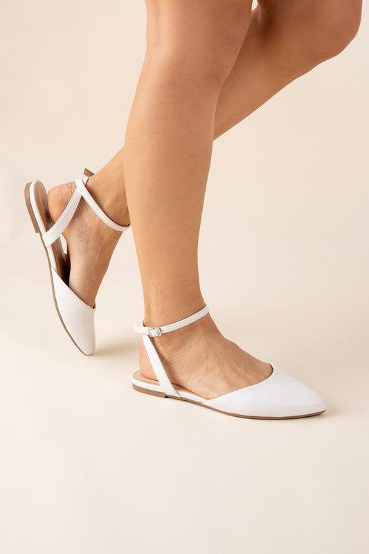 LINDEN-S ANKLE STRAP FLATS - Lucianne Boutique