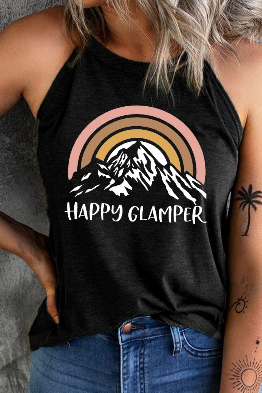 Happy Glamper Graphic Tank - Lucianne Boutique